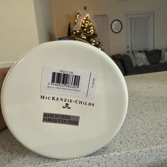 Mackenzie-Childs Royal Check Medium Canister - Picture 2 of 2